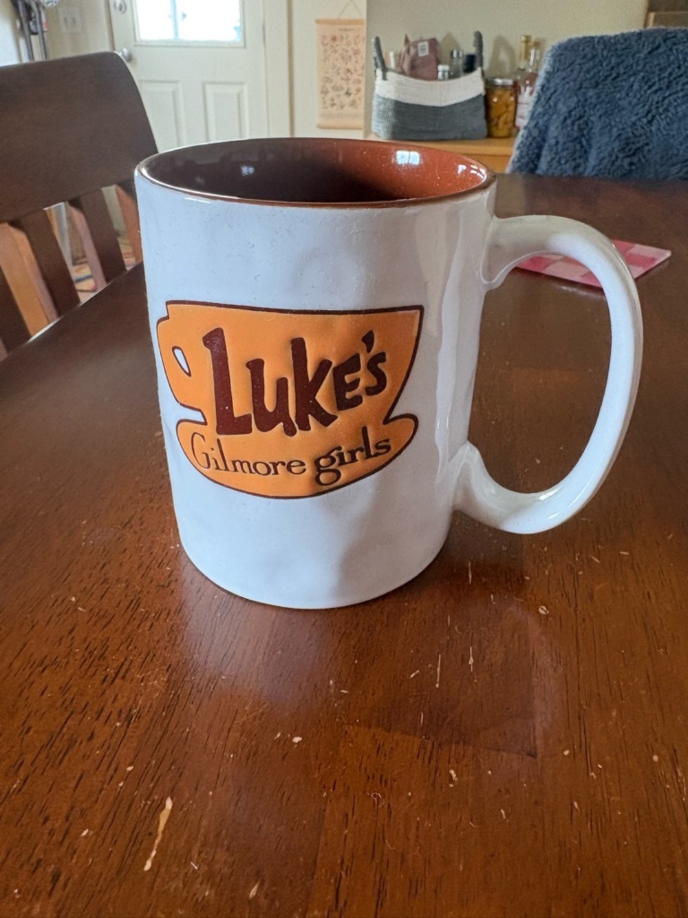 Luke's Gilmore Girls Ceramic Coffee Mug - White and Orange